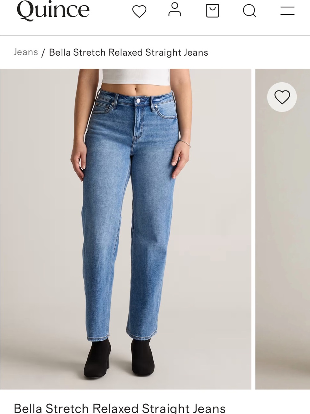 Quince Straight-Leg Stretch Jeans in Atlantic Blue
